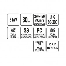 YG-04640 YATO GASTRO Friteuza electrica, capacitat..
